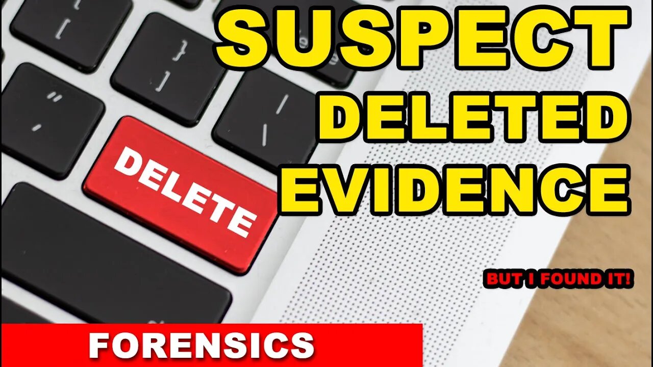 Suspect deleted an SSD + forensic report writing