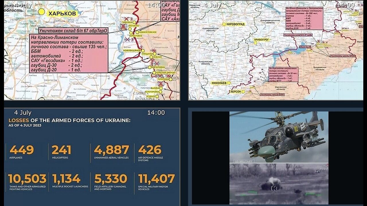 04.07.23 ⚡Russian Defence Ministry report on the progress of the deNAZIficationMilitaryQperationZ