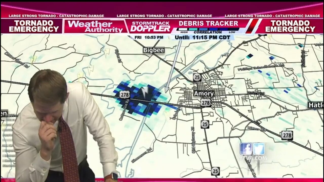 Meteorologist Prays For Mississippi Residents In Path Of Tornado Live On Air