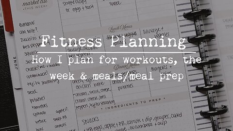 Creating a workout plan, Meal planning