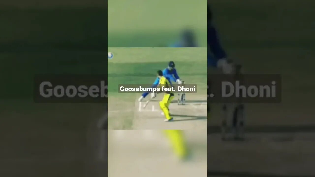 GOOSEBUMPS FEAT. DHONI #dhoni #goosebumps