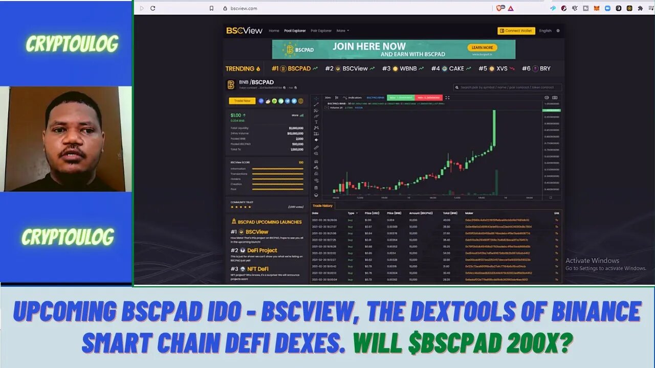 Upcoming BSCPAD IDO - BSCview, The Dextools Of Binance Smart Chain DEFI Dexes. Will $BSCPAD 200X?