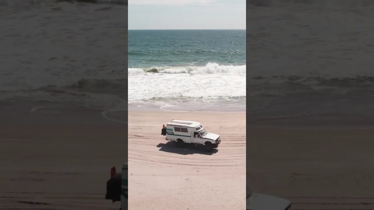 Off-road driving on the beach in Mexico is a vibe! #toyota #chinook #4x4 #vanlife