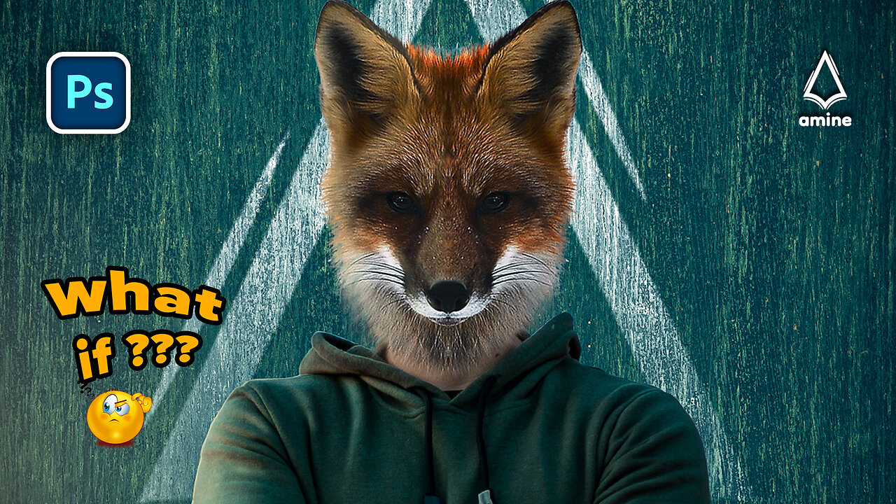 The Art of Blending | Animals Human Portrait | (photoshop)