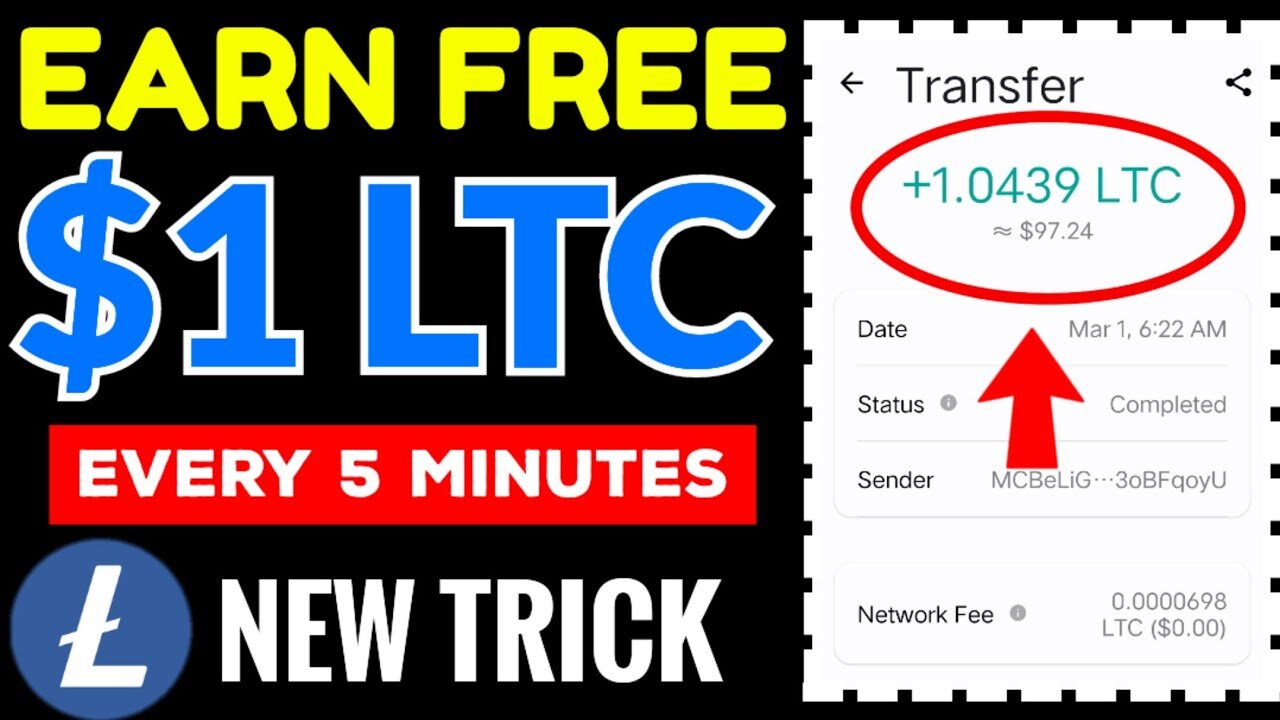 Get Paid $10 FREE LITECOIN With This Trick In 5 Minutes | Instant Payment.. Free Litecoin Site