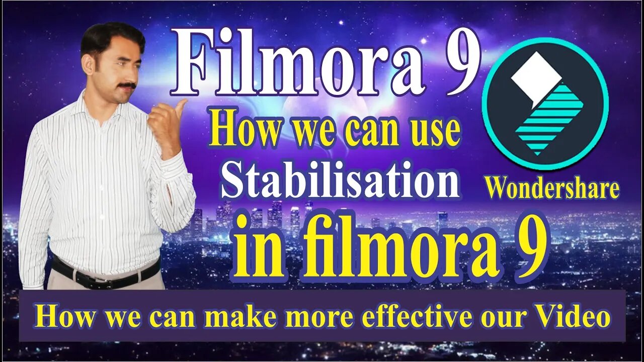 How we can use stabilization in filmora 9| Wondershare Filmora 9| Sadar Khan TV