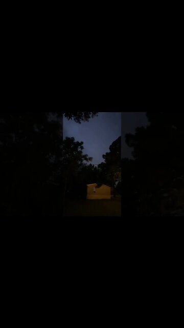 Lightning in Monticello Arkansas with thunder and light rain on Saturday September 3rd 2022