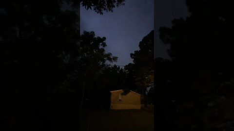 Lightning in Monticello Arkansas with thunder and light rain on Saturday September 3rd 2022