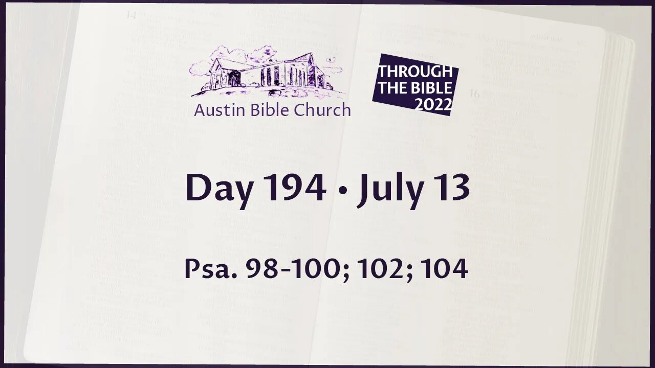 Through the Bible 2022 (Day 194)