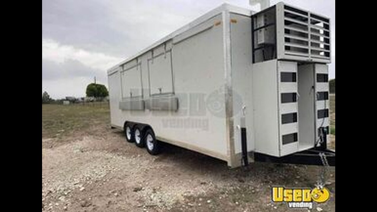 NEW 2023 - 8' x 24' Food Concession Trailer with Pro-Fire System for Sale in Texas