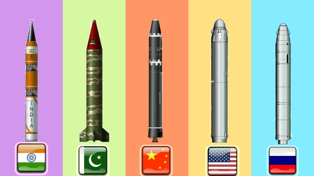 Missile Range Comparison of Nuclear Power Countries 💥