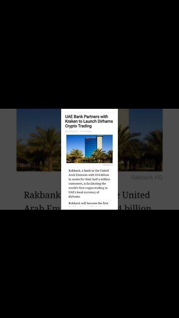 UAE Bank To Launch Dirhams Crypto Trading #cryptomash @aantonop @CoinBureau @BitBoyCrypto @Hashoshi4