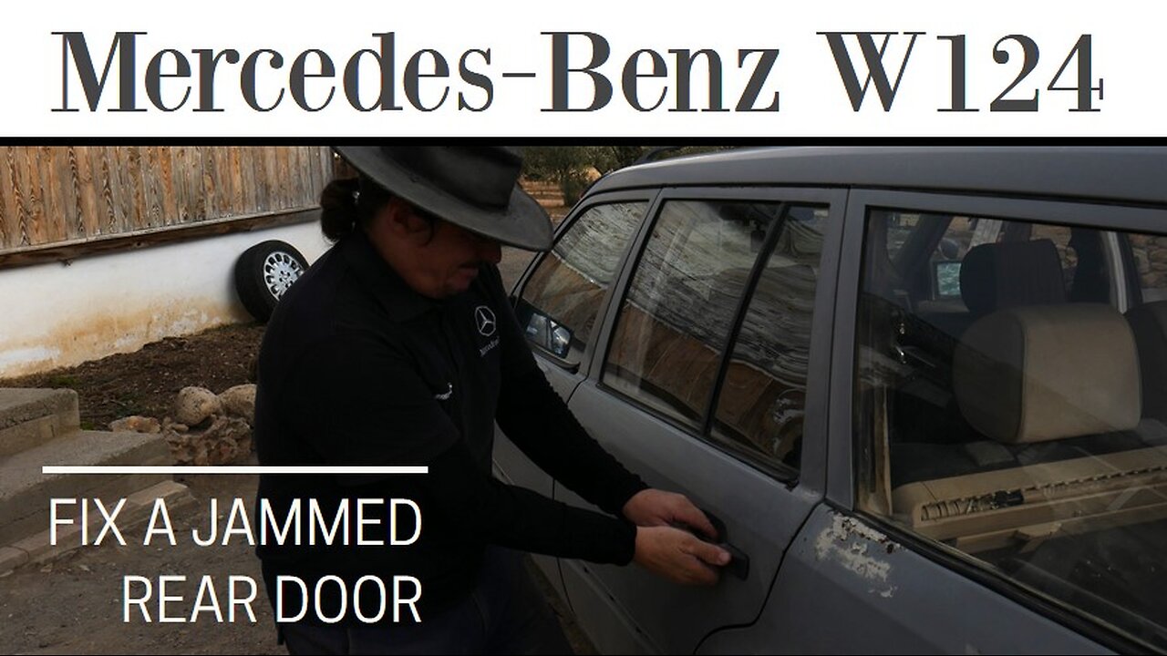 Mercedes Benz W124 - How to fix a jammed rear door. Door not opening tutorial DIY