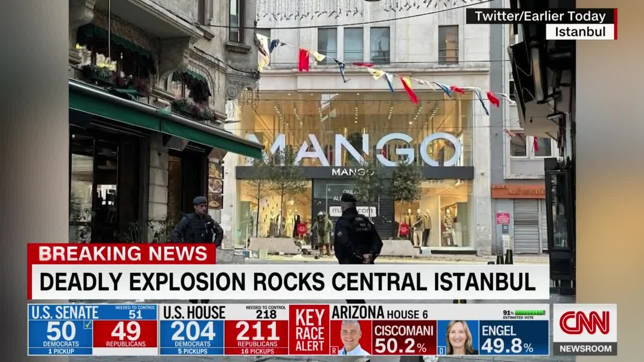 Bomb Rocks Avenue in Heart of Istanbul