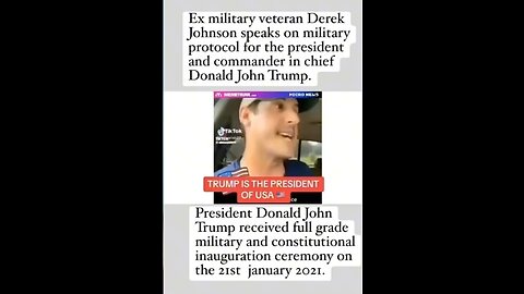 Derek Johnson knows Trump is still potus