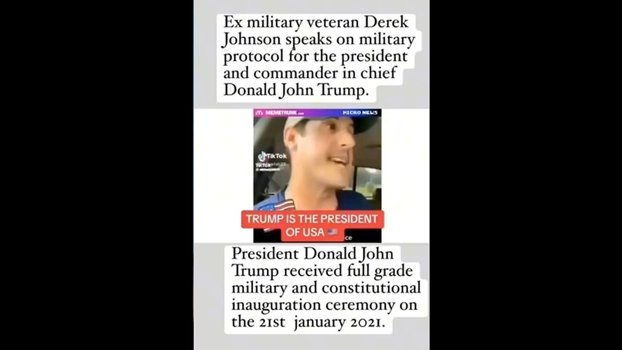 Derek Johnson knows Trump is still potus