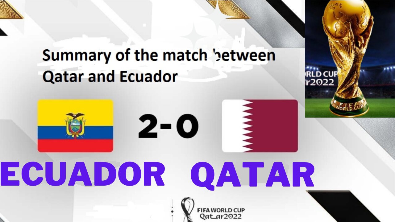 Summary of the match between Qatar and Ecuador