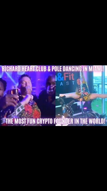 Richard Heart Club & Pole Dancing In Miami! The Most Fun Crypto Founder In The World! #shorts