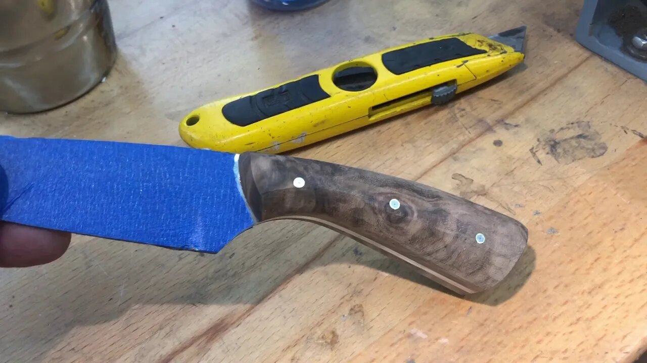Machete restoration progress and knife progress.
