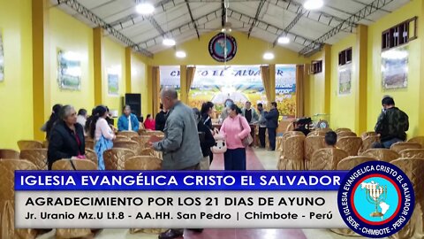 AGRADECIMIENTO POR LOS 21 DIAS DE AYUNO