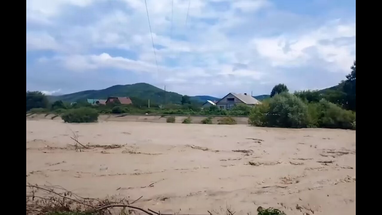 A storm warning has been issued in the Krasnodar Territory in Russia