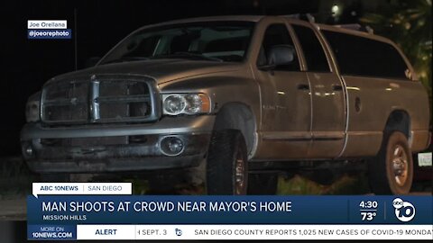 Man shoots into crowd near Mayor Todd Gloria's home