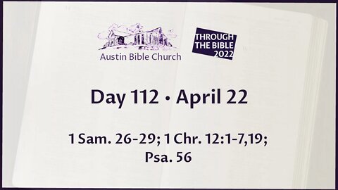 Through the Bible 2022 (Day 112)