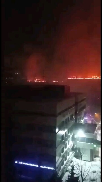 모스크바 화재. 터커 칼슨의 푸틴 인터뷰 후. 240210