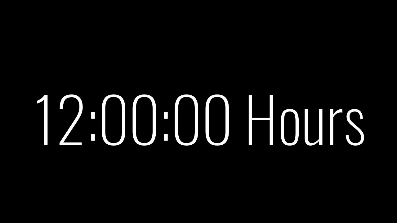 12 Hours timer of Serenity: A Relaxing and Peaceful Countdown Video