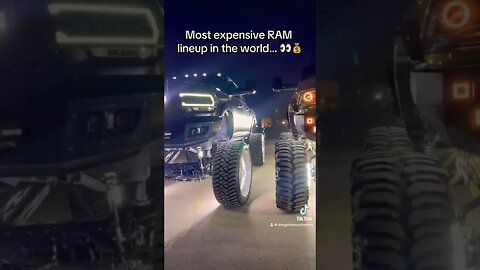 We made the most EXPENSIVE LIFTED RAM line up in the world… 💰💰🤯 #shorts