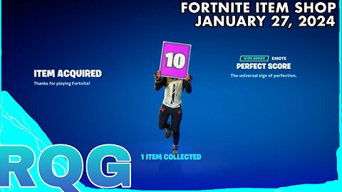"NEW" PERFECT SCORE ICON EMOTE IS HERE! FORTNITE ITEM SHOP (January 27, 2024)