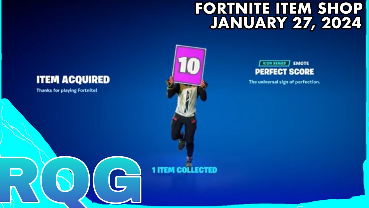 "NEW" PERFECT SCORE ICON EMOTE IS HERE! FORTNITE ITEM SHOP (January 27, 2024)