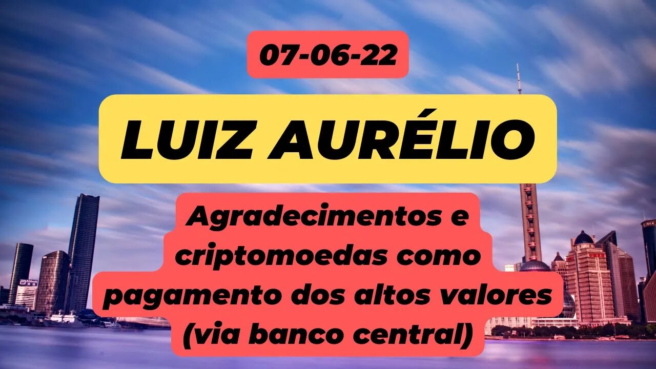 LUIZ AURÉLIO Agradecimentos #luizaurelio