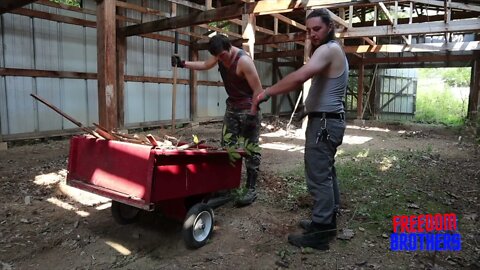 Generational wealth starts here. Cleaning out the barn! #farmlife #theamericandream #freedomfighters