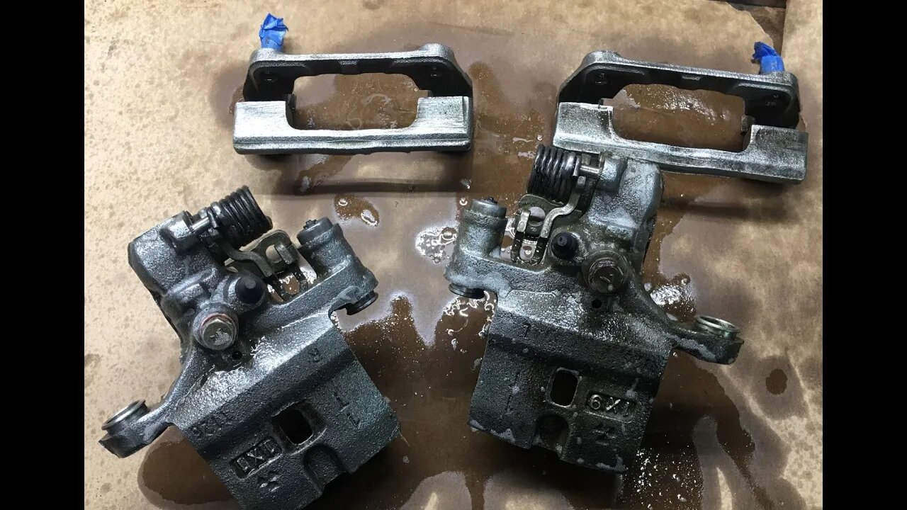 94 Mitsubishi Mirage ES Coupe Stripping calipers for paint part deux