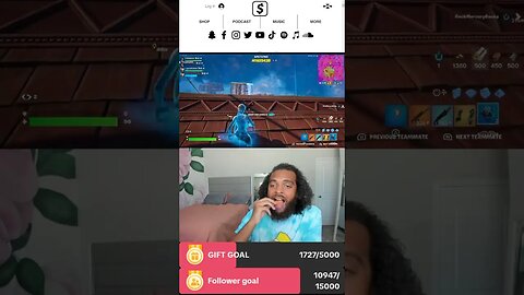 Rock mercury playing Fortnite live on TikTok