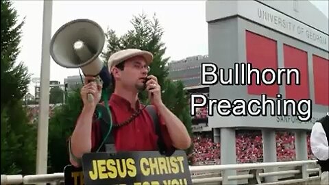 University of Georgia- Bull horn preaching
