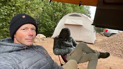 Pikes Peak hill climb camping trip, we sat at the finish line