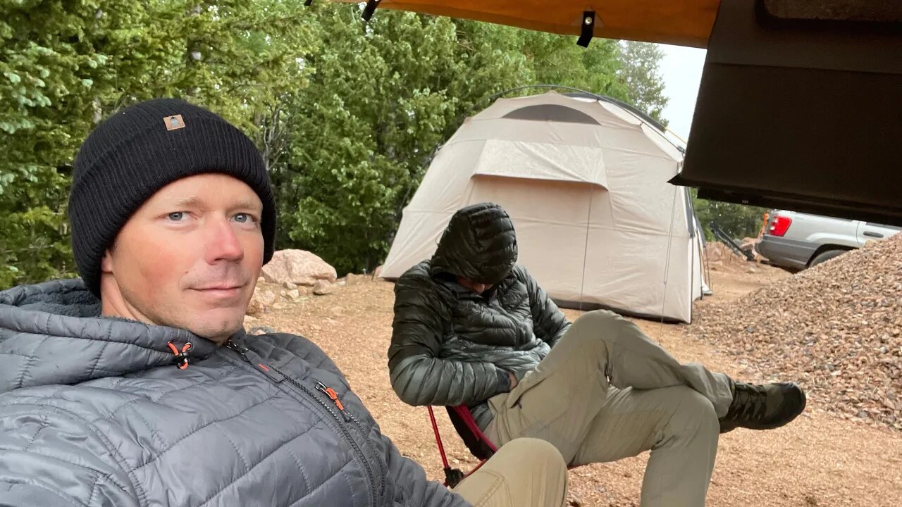 Pikes Peak hill climb camping trip, we sat at the finish line