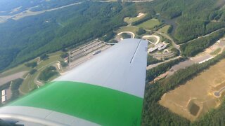 AT6 Texan/SNJ over Barbers Motorsports Park during track day