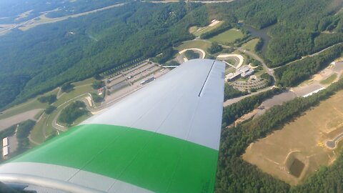 AT6 Texan/SNJ over Barbers Motorsports Park during track day