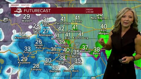 More snow moves into the mountains, foothills Thursday night