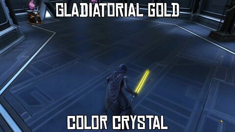 SWTOR Gladiatorial Gold Color Crystal | Dromund Kaas Stronghold | Unique Item | Ranked Vendor | 2019