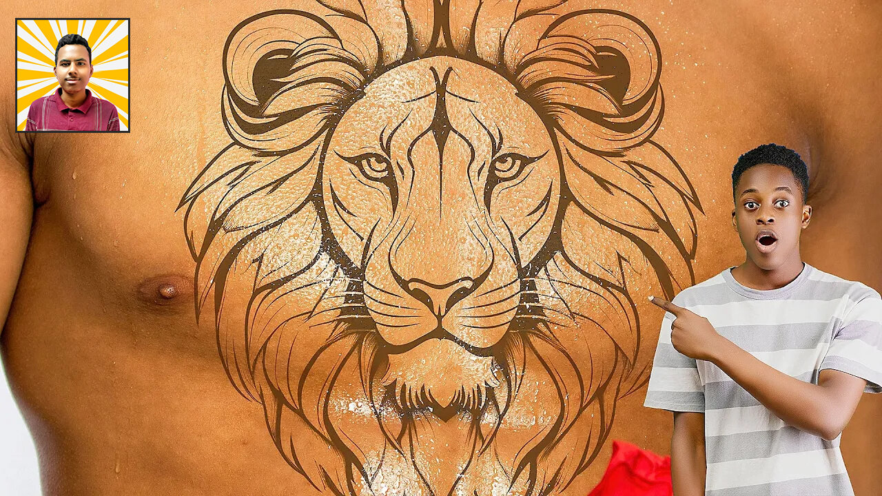 Realistic tattoo in photoshop