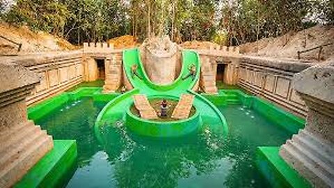 Building Cave Platinum Underground Swimming Pool With Underground Private Living Room