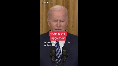 "Putin is the aggressor" Joe Biden EUA