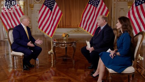 Former President Trump speaks about his recent legal actions against CNN and the Biden DOJ