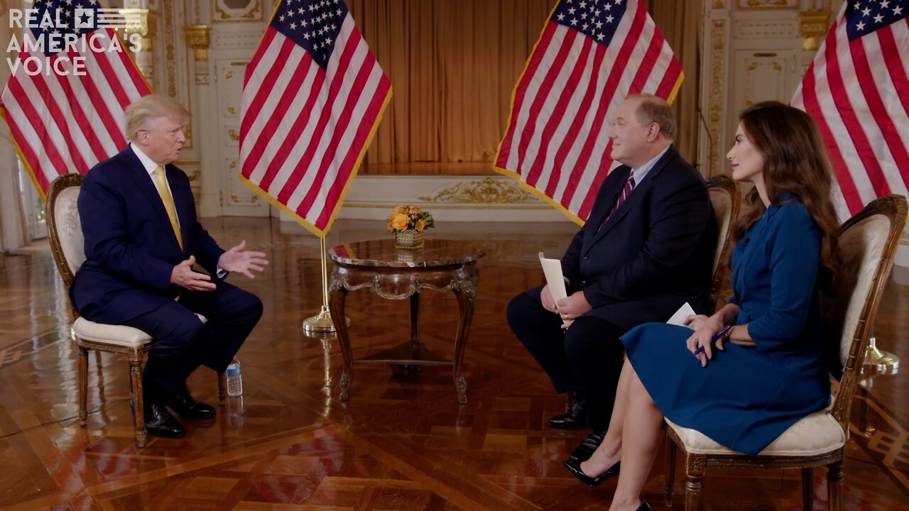 Former President Trump speaks about his recent legal actions against CNN and the Biden DOJ