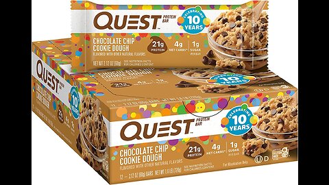 Protein bar chocolate chip cookie dough