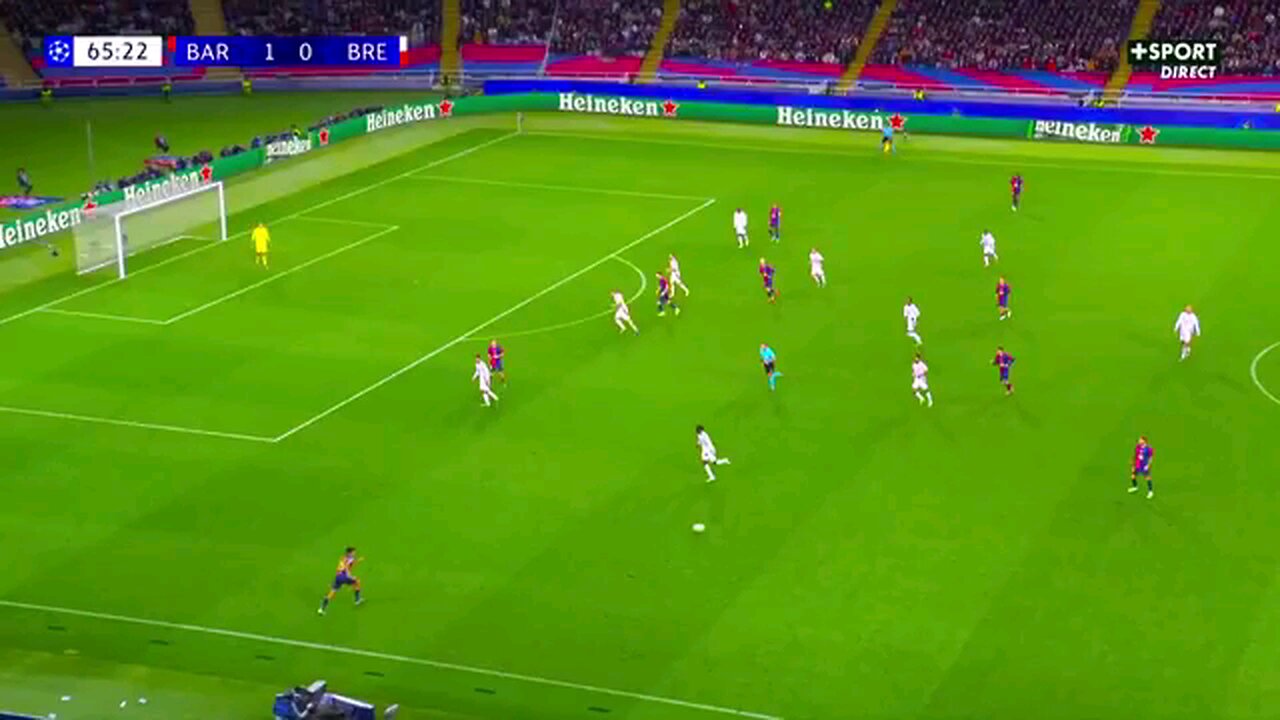 Dani Olmo goal against Breat ( Fc Barcelona Vs Brest)